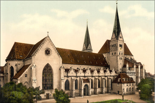 Poster, Many Sizes Available; Cathedral, Augsburg, Bavaria, Germany 1890 Photochrom