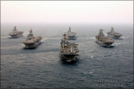 Poster, Many Sizes Available; Amphibious Assault Ships Of Commander, Task Force Fifty One (Ctf-51)