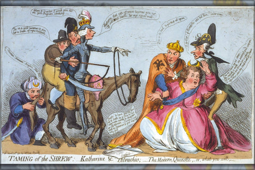 Poster, Many Sizes Available; Catherine The Great Taming Of The Shrew By James Gilray C1791