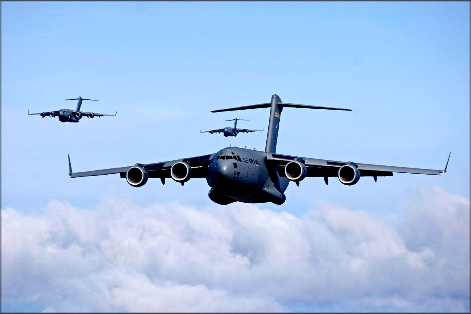 Poster, Many Sizes Available; Three C-17 Globemaster Iii In Flight