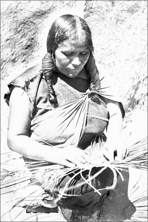 Poster, Many Sizes Available; Hopi Indian Woman Basket Maker, Ca.1900 Chs 3690