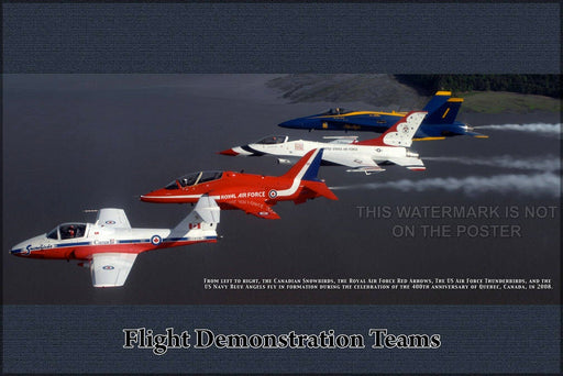 Poster, Many Sizes Available; Thunderbirds, Blue Angels, Raf Red Arrows, Canadian Snowbirds