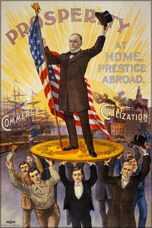 Poster, Many Sizes Available; President Mckinley Campaign Poster Showing William Mckinley