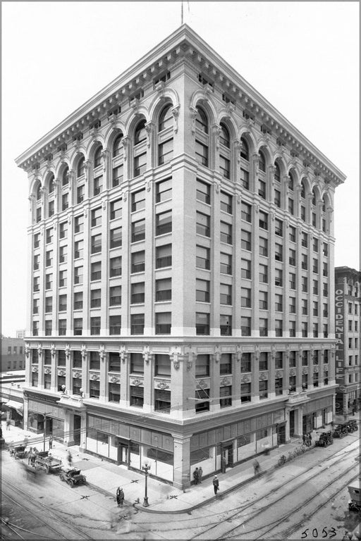 Poster, Many Sizes Available; Central Building On The Corner Of Sixth Street And Main Street, Los Angeles, Ca.1912 (Chs-5053)