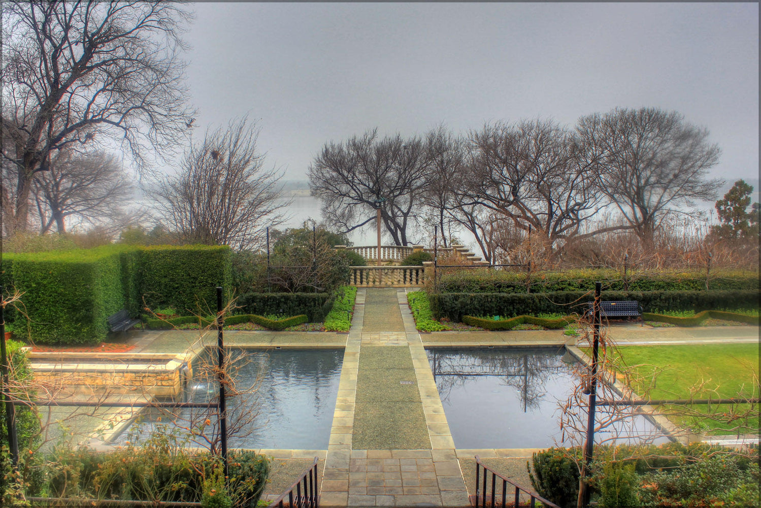 Poster, Many Sizes Available; Gfp Texas Dallas Arboretum Water Pool In Garden