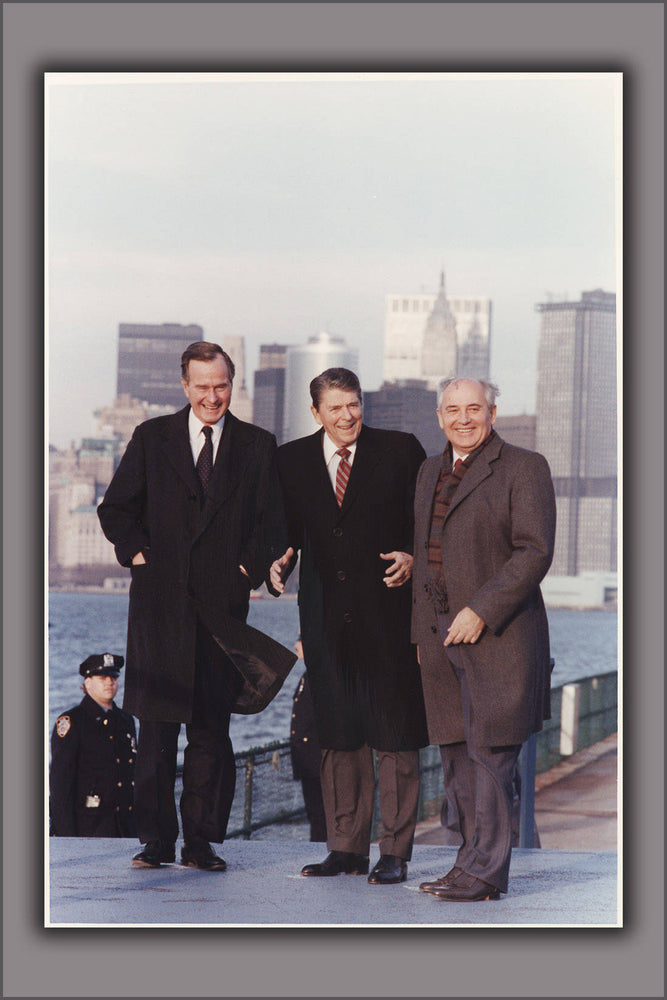 Poster, Many Sizes Available; President Reagan And Vice-President Bush Meeting With General Secretary Gorbachev P2