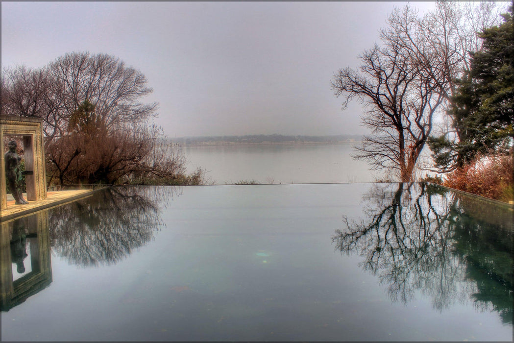 Poster, Many Sizes Available; Gfp Texas Dallas Skyline In The Fog