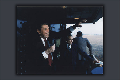 Poster, Many Sizes Available; President Reagan On The Whistle Stop Tour Through Ohio 1984