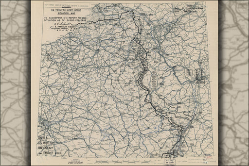 Poster, Many Sizes Available; Map February 1, 1945 Post Battle Of The Bulge