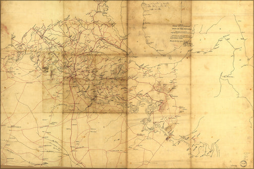 Poster, Many Sizes Available; Map Field Occupation Army Of The Potomac 1863