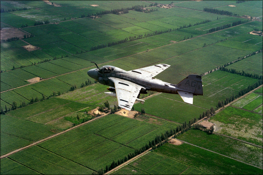 Poster, Many Sizes Available; A 6E Intruder Aerial View Assigned To Cvn 69