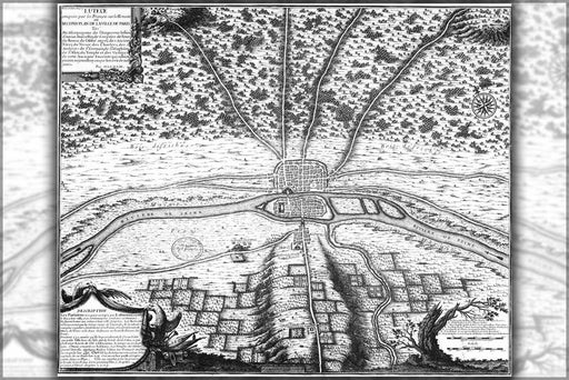 Poster, Many Sizes Available; Map Of Paris France Circa 508 At Around The Time Of The First Frankish Kings, As Drawn In 1705