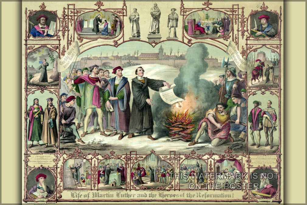 Poster, Many Sizes Available; Martin Luther And The Heroes Of The Reformation