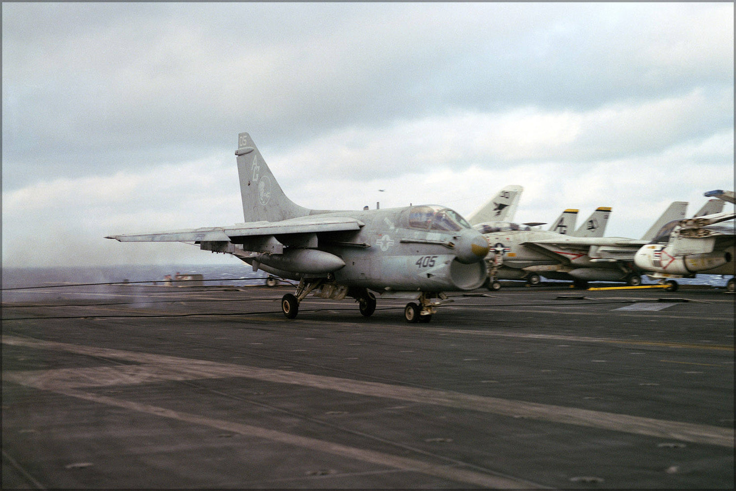 Poster, Many Sizes Available; A 7E Va 12 Landing On Uss Eisenhower Cvn 69 Jan 1985.Jpeg_Files