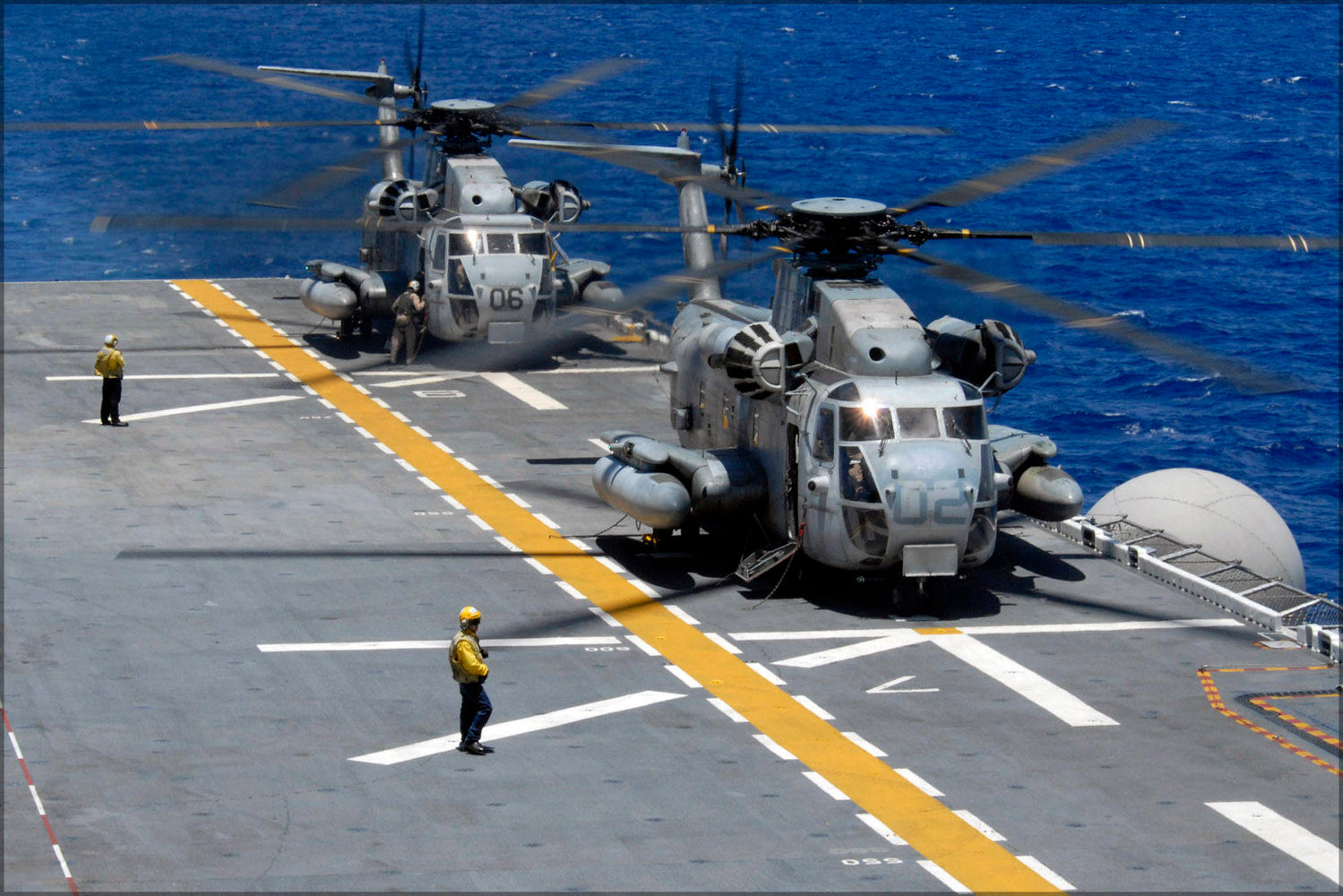 Poster, Many Sizes Available; Ch-53 Sea Stallions Uss Bonhomme Richard (Lhd 6)