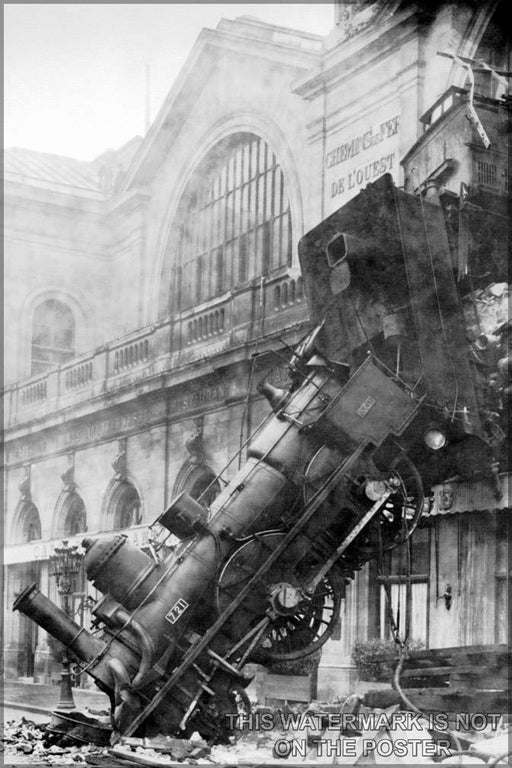 Poster, Many Sizes Available; Train Wreck At Montparnasse (1895) At Gare Montparnasse, By Studio LÃ©vy And Sons Paris France