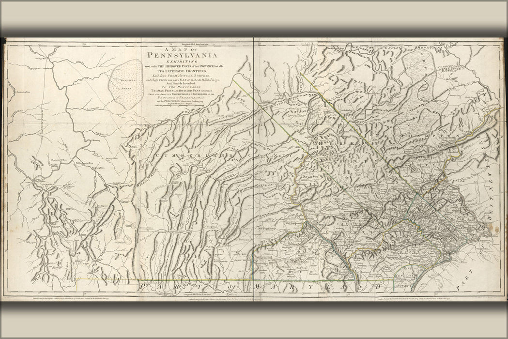 Poster, Many Sizes Available; Map Of Pennsylvania 1775 P101