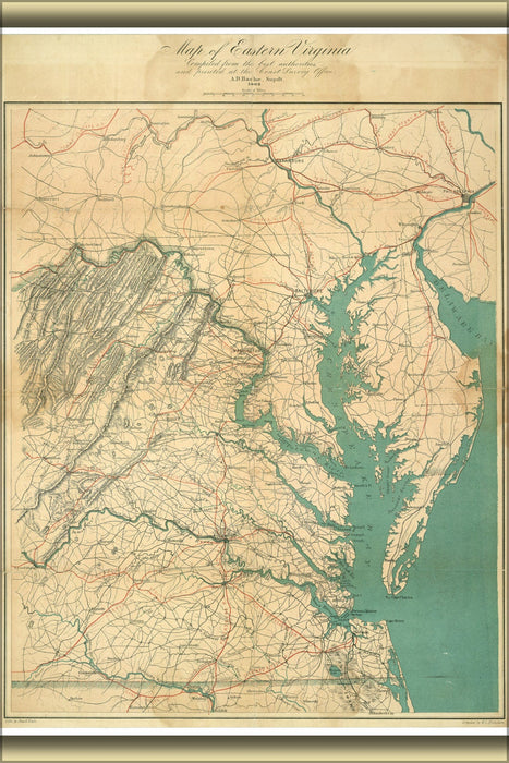 Poster, Many Sizes Available; Map Of Eastern Virginia, 1862 P2