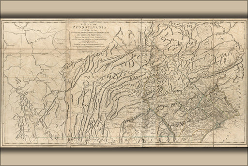 Poster, Many Sizes Available; Map Of Pennsylvania 1775 P102