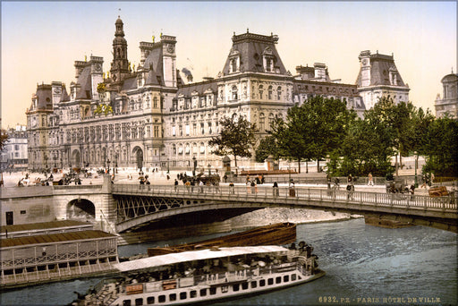 Poster, Many Sizes Available; Hotel De Ville, Paris, France, Ca. 1890 And Ca. 1900