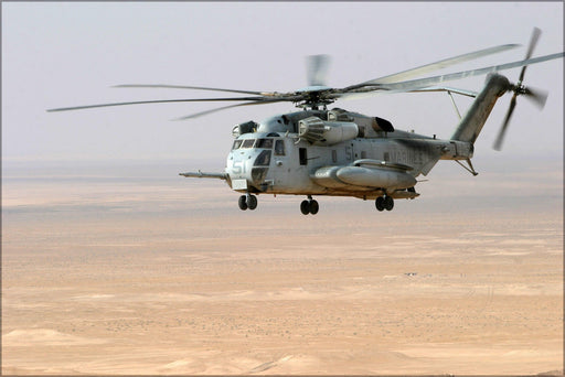 Poster, Many Sizes Available; Ch-53E Super Stallion Helicopter Near The Iraq Syria Border