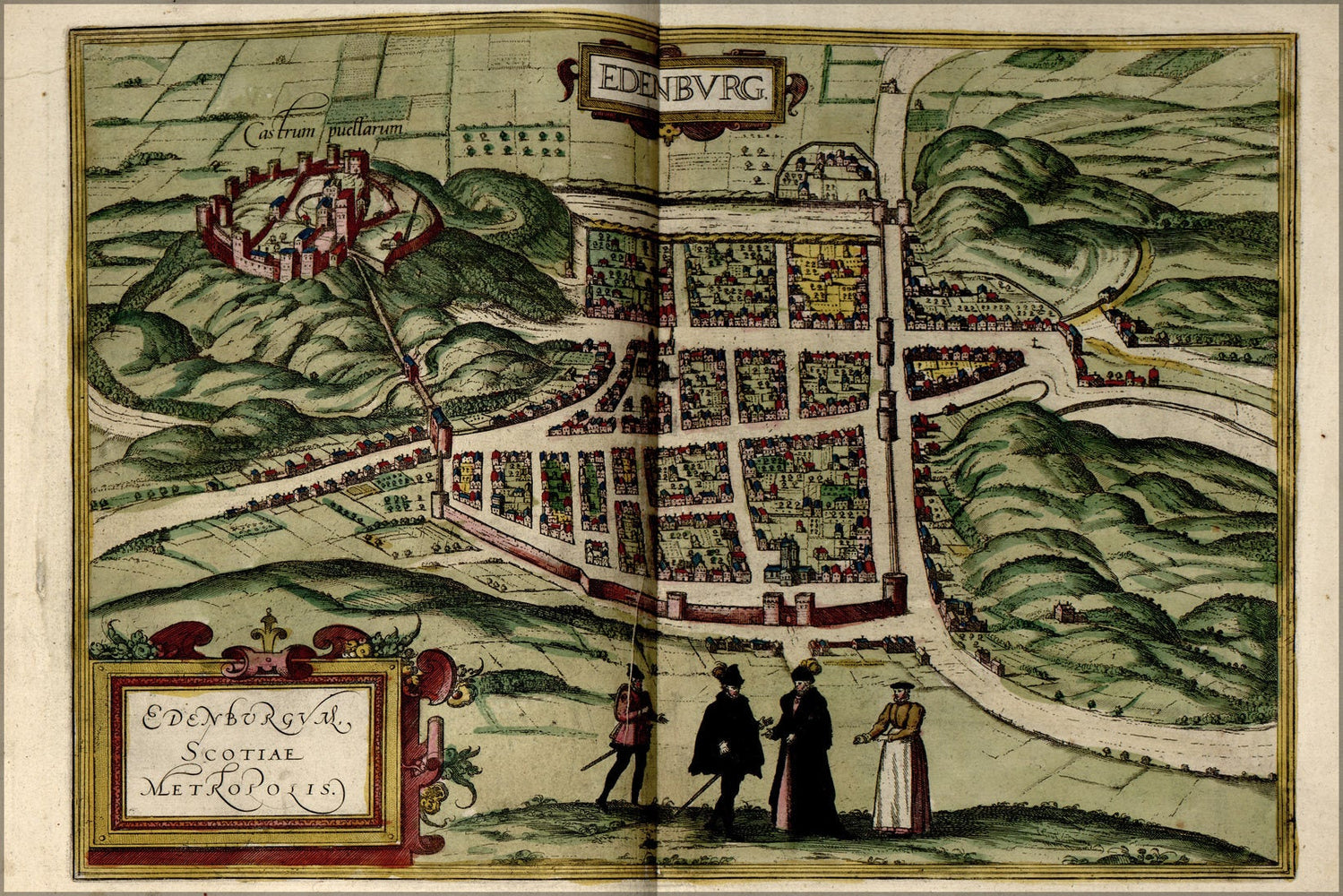 Poster, Many Sizes Available; Map Of Edinburgh Scotland 1612