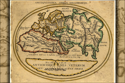 Poster, Many Sizes Available; Antiquissima Orbis Delineatio World Map