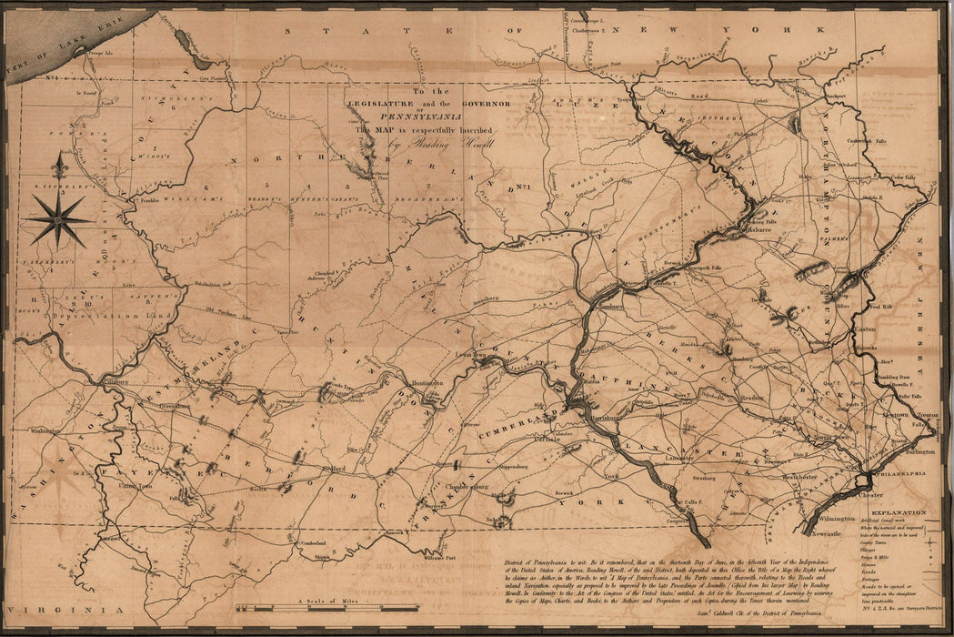 Poster, Many Sizes Available; Map Of Pennsylvania, 1791