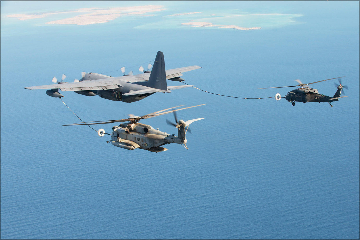 Poster, Many Sizes Available; Mc-130 Hercules Ch-53 Super Stallion Hh-60 Pave Hawk Helicopters