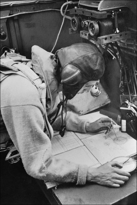 Poster, Many Sizes Available; A Cecil Beaton Photograph Of The Navigator Working At His Chart Table In An Raf Stirling Bomber, 1941. D4738 2