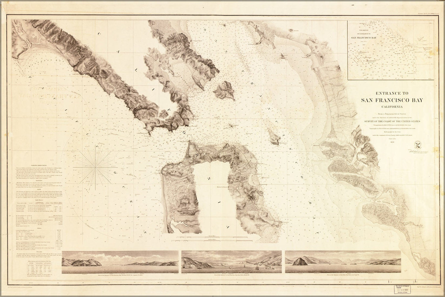 Poster, Many Sizes Available; Map Of Entrance San Francisco Bay California 1859