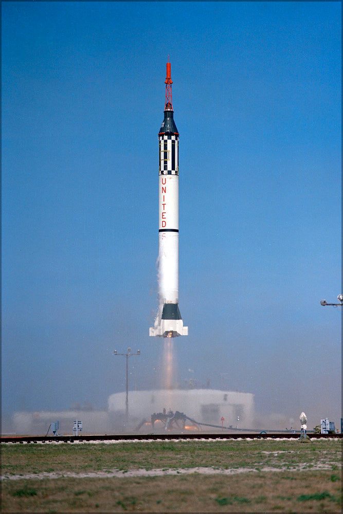 Poster, Many Sizes Available; Mercury-Redstone 2 With Chimpanzee Ham Aboard 1961