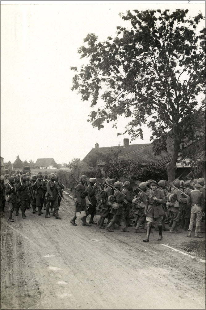 Poster, Many Sizes Available; A Company Of 15Th Sikhs Le Sart, France. Photographer H. D. Girdwood. 13876005383