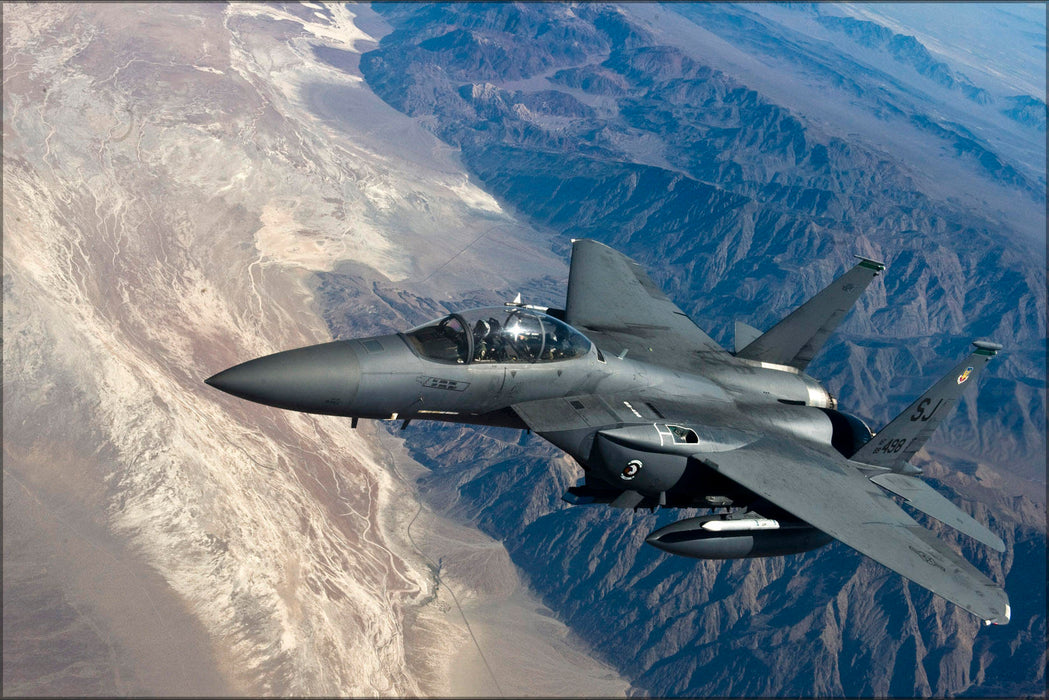 Poster, Many Sizes Available; U.S. Air Force F-15E Strike Eagle With The 335Th Fighter Squadron