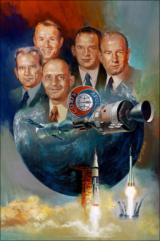 Poster, Many Sizes Available; Apollo-Soyuz Test Project (Astp) Program Painting 1975