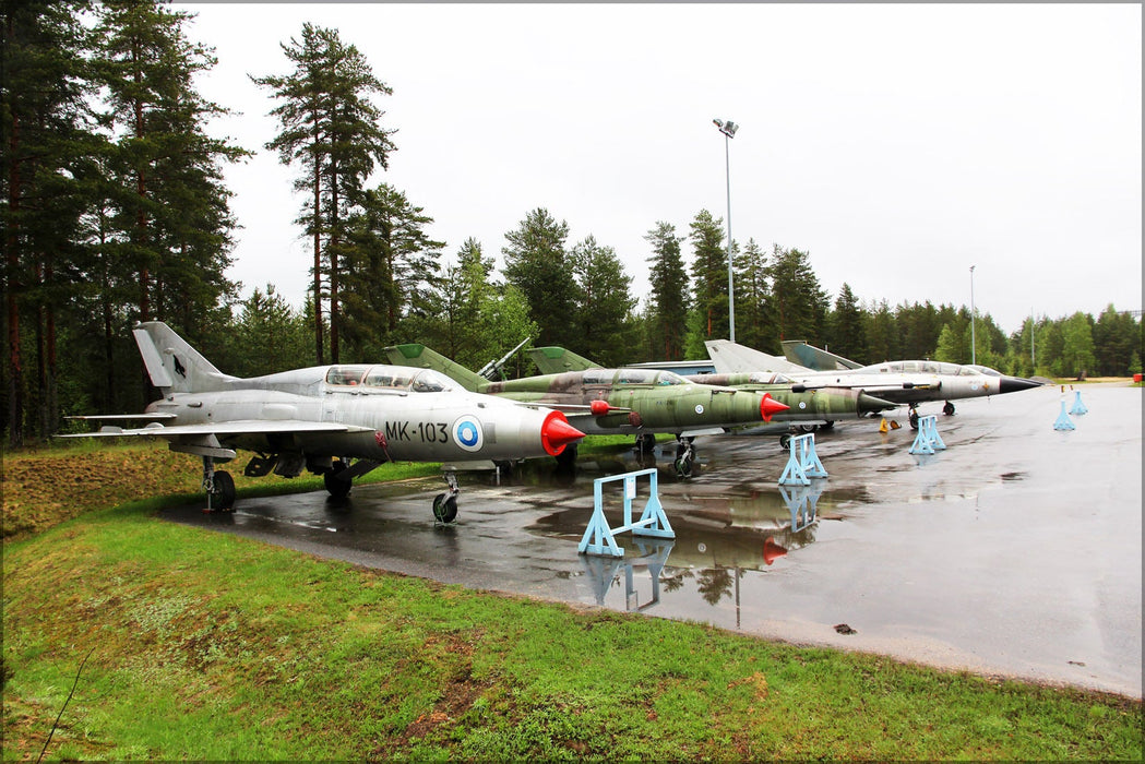 Poster, Many Sizes Available; Mig-21 And Saab 35Fs Saab 35Cs Aircraft