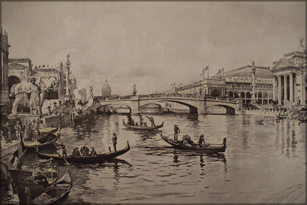 Poster, Many Sizes Available; Chicago River As Canal Of Venice During 1893 World&#39;S Fair