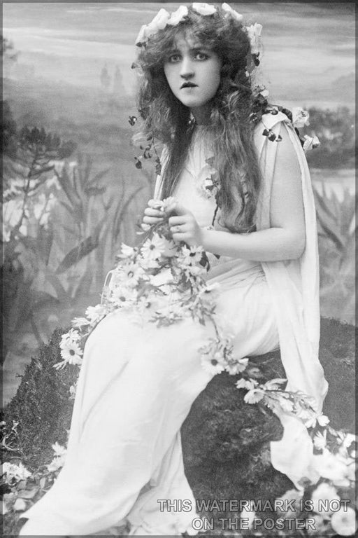 Poster, Many Sizes Available; Mignon Nevada As Ophelia, Glass Negative Photograph, Circa 1910