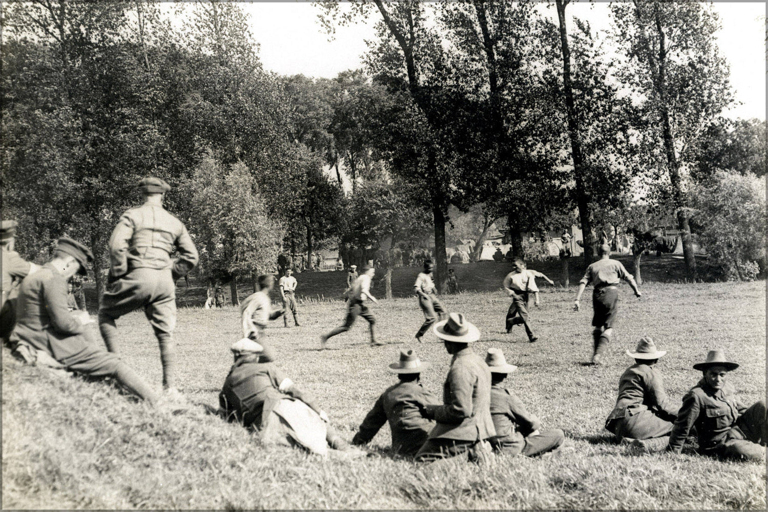 Poster, Many Sizes Available; A Football Match. Gurkhas Versus A Signal Company St Floris, France. Photographer H. D. Girdwood. 13875713905