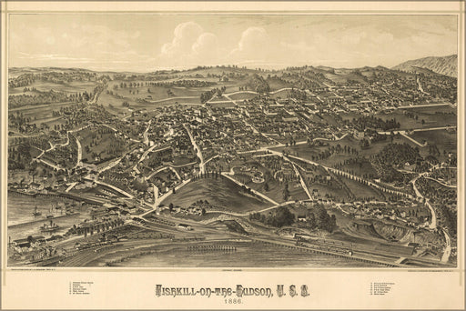 Poster, Many Sizes Available; Map Of Fishkill New York 1886