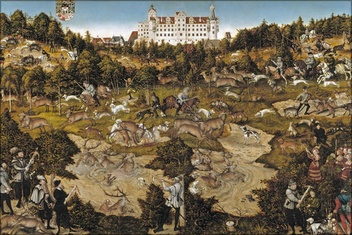 Poster, Many Sizes Available; Hunt In Honour Of Charles V At The Castle Of Torgau By Lucas Cranach The Younger C1544