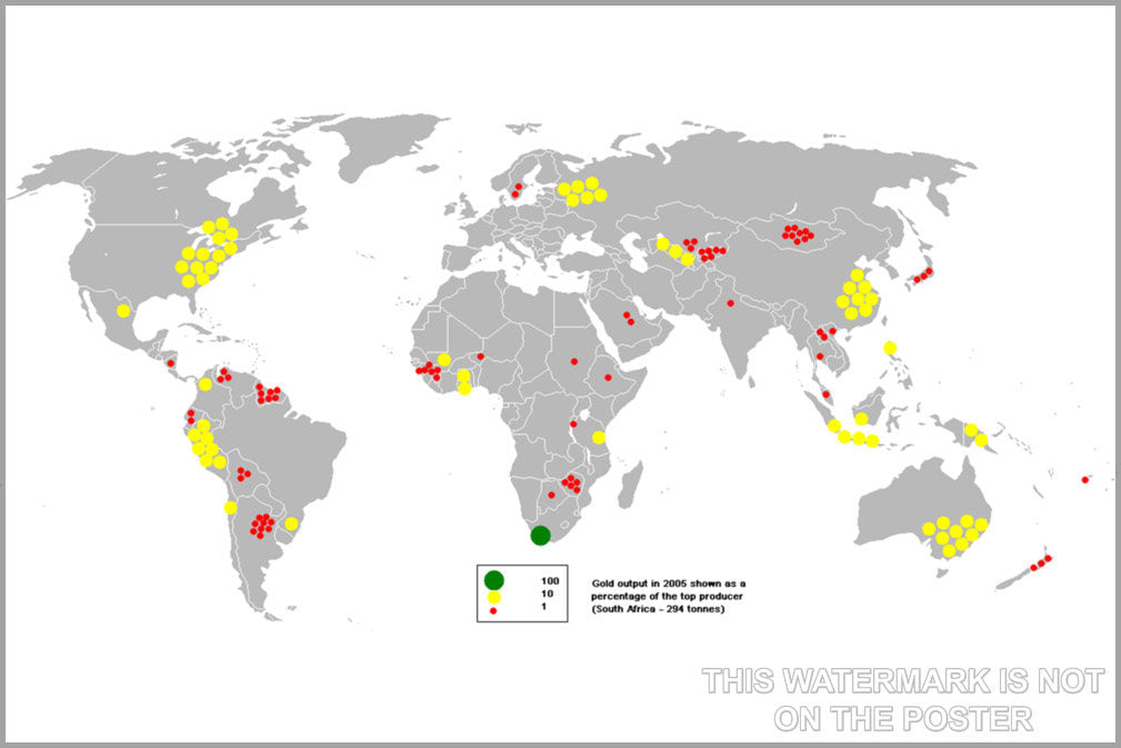 Poster, Many Sizes Available; Gold Output In 2005