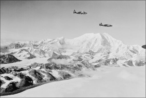 Poster, Many Sizes Available; Army Air Force Lockheed A-29 Hudson Mount Mckinley, 1942