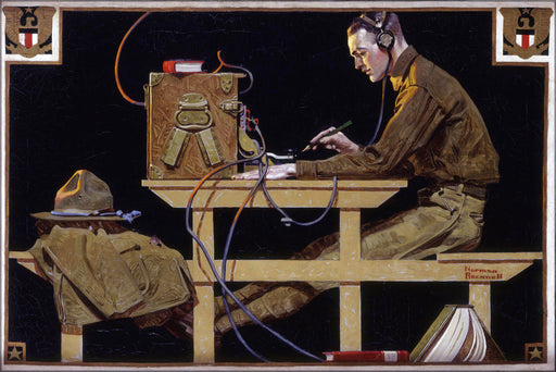 Poster, Many Sizes Available; U.S. Army Teaches A Trade Telegraph By Norman Rockwell 1919