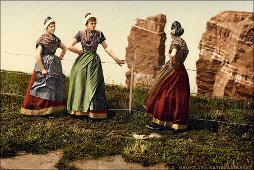 Poster, Many Sizes Available; Womens Traditional Clothing In Helgoland, Germany Bight 1890