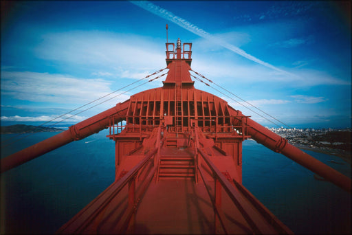 Poster, Many Sizes Available; Golden Gate Bridge, Top Of South Tower, 1984