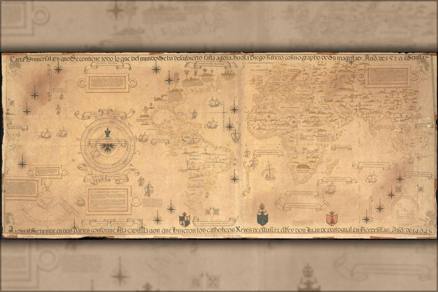 Poster, Many Sizes Available; World Map C1539 By Diego Ribero