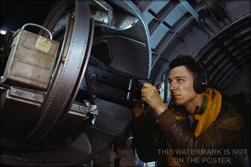 Poster, Many Sizes Available; Waist Gunner B-17 Flying Fortress Waist Gunner