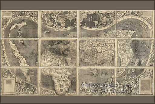 Poster, Many Sizes Available; Waldseemuller World Map, Universalis Cosmographia, C1507