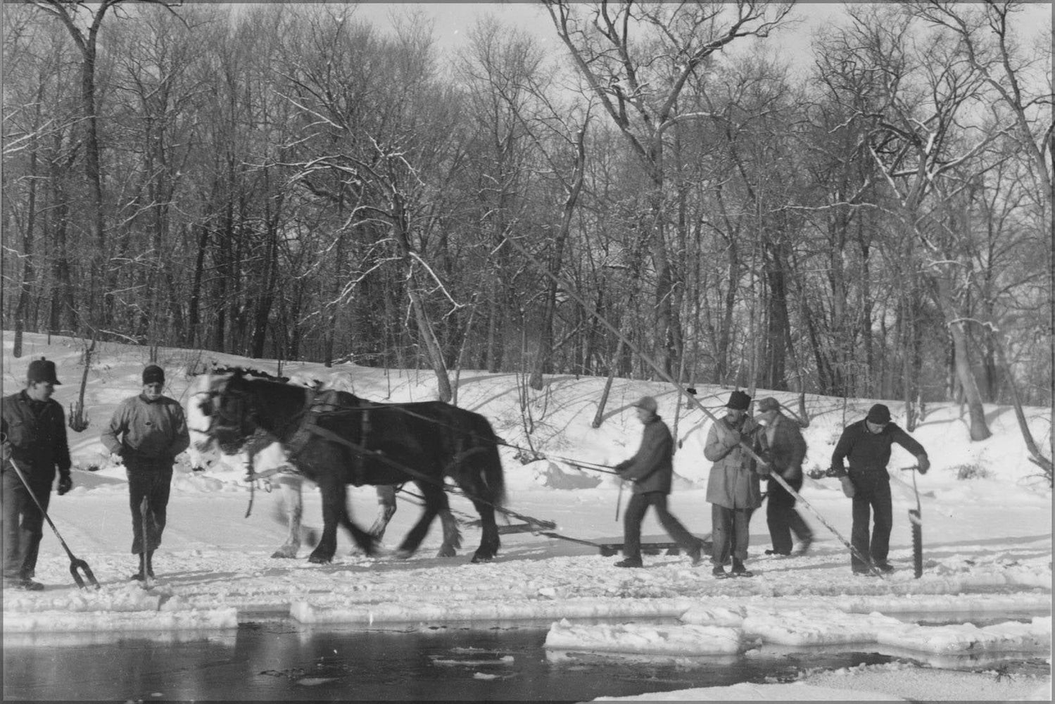 Poster, Many Sizes Available; Ice Cutting Crew At Work Nara 285733